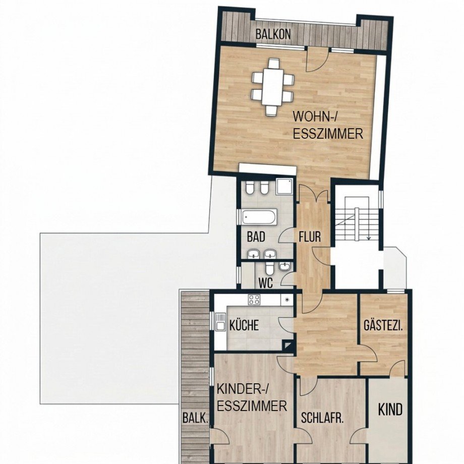 Grundriss 2.OG Zweifamilienhaus Lauterbach