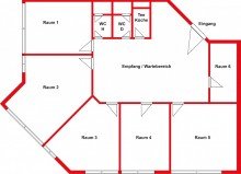 Grundriss B�ro 8 Vielseitig nutzbare B�roeinheit mit individueller Raumgestaltung!