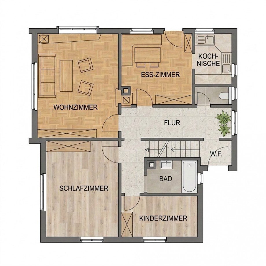Grundriss Erdgeschoss Einfamilienhaus Schramberg