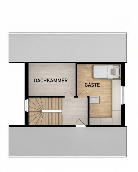 Grundriss Dachgeschoss Reiheneckhaus Schramberg