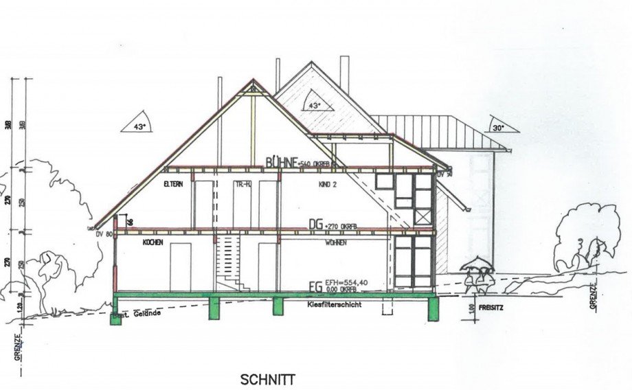 Schnitt Doppelhaush�lfte Schramberg
