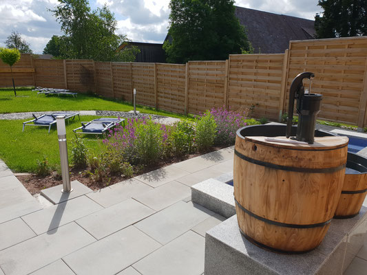 Au�enbereich Sauna Einfamilienhaus Hardt