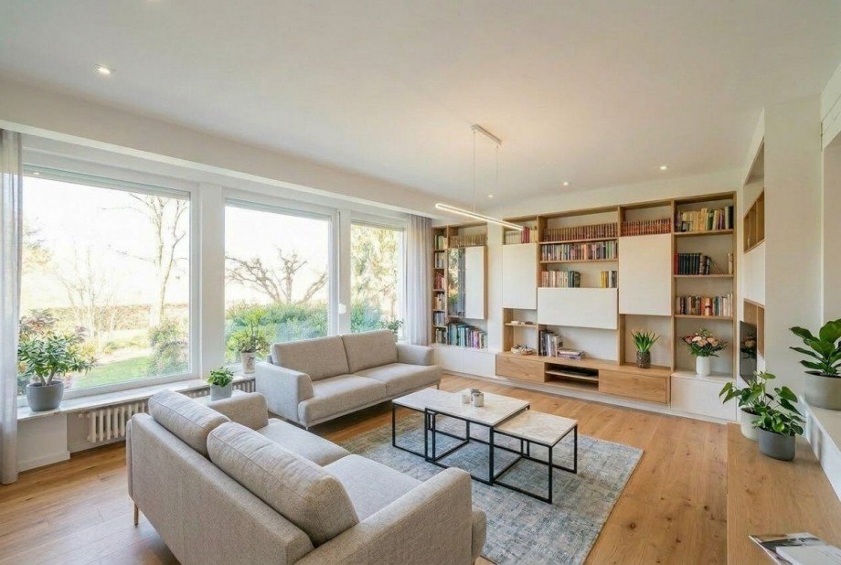 Wohnzimmer (wie es aussehen k�nnte - KI generiert) Einfamilienhaus Hardt