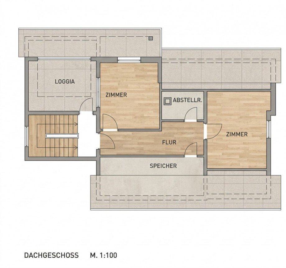 Grundriss Dachgeschoss Zweifamilienhaus Schramberg