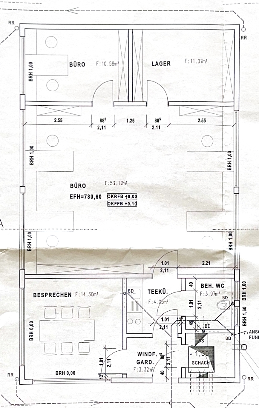 Grundriss B�rofl�che Hardt