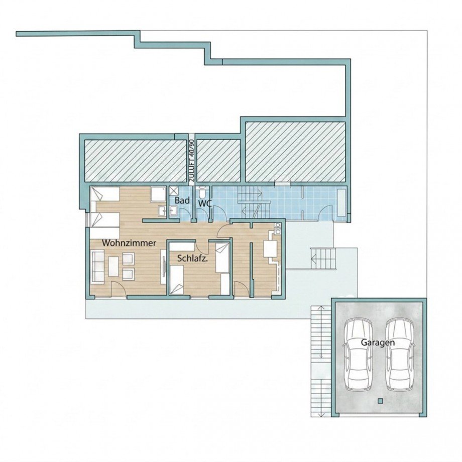 Grundriss UG Zweifamilienhaus Schramberg
