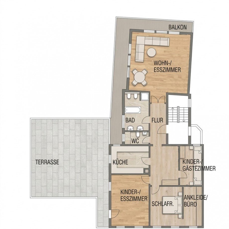 Grundriss 1.OG Zweifamilienhaus Lauterbach
