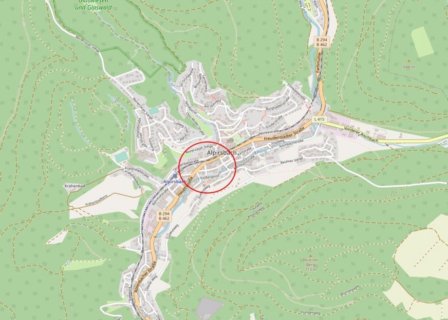 Lage Dachgeschosswohnung Alpirsbach