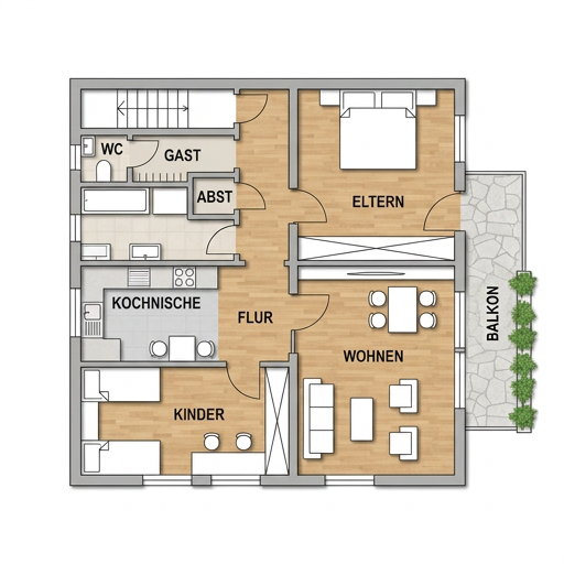 Grundriss Etagenwohnung Lauterbach