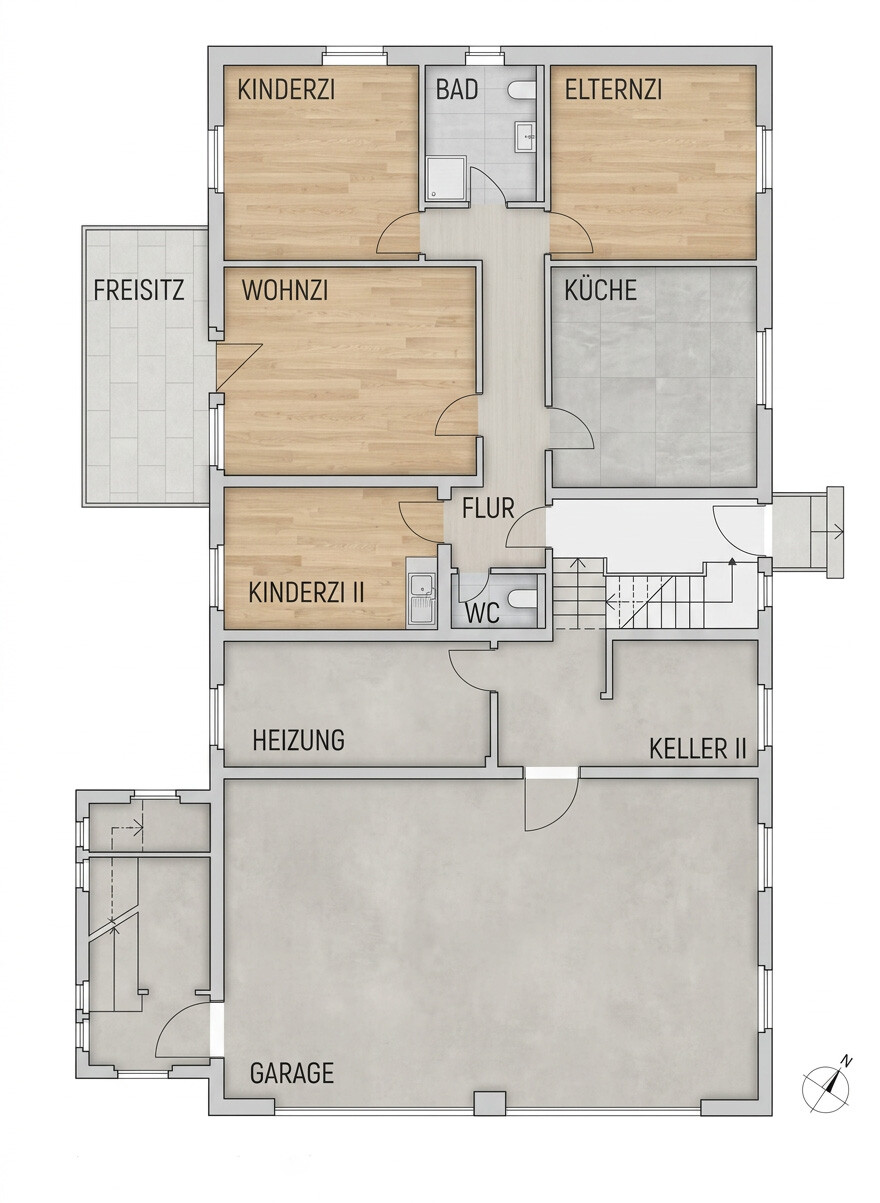 Grundriss Erdgeschoss Mehrfamilienhaus Schenkenzell