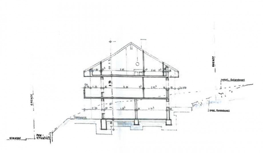 Schnitt Dachgeschosswohnung Tennenbronn