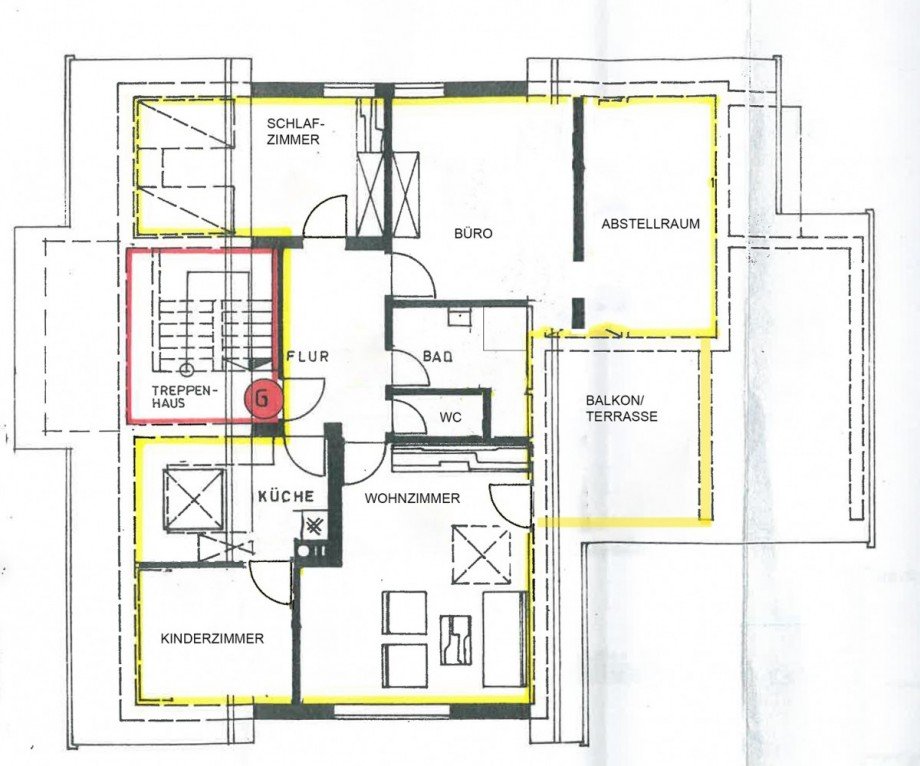 Grundriss Dachgeschosswohnung Schramberg