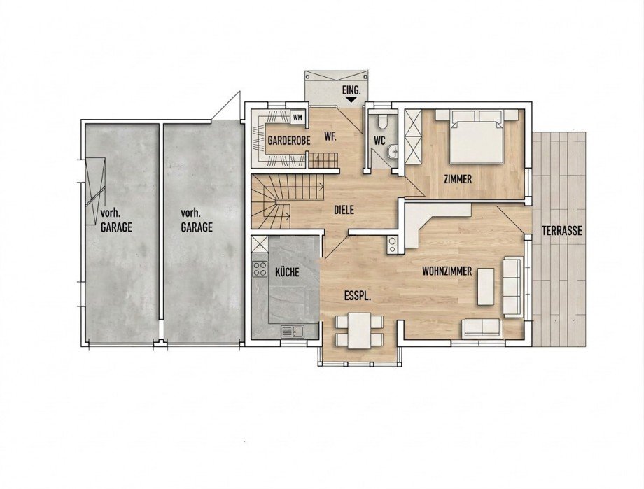 Grundriss EG Einfamilienhaus Eschbronn