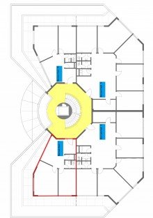 Grundriss 2. OG Helle B�roeinheit in modernem Gewerbegeb�ude zu vermieten!