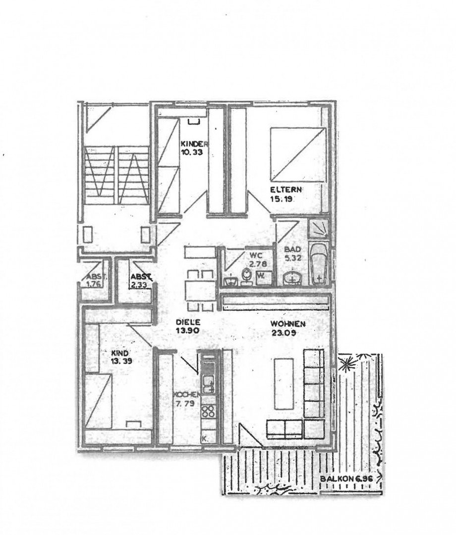 Grundriss Etagenwohnung St Georgen