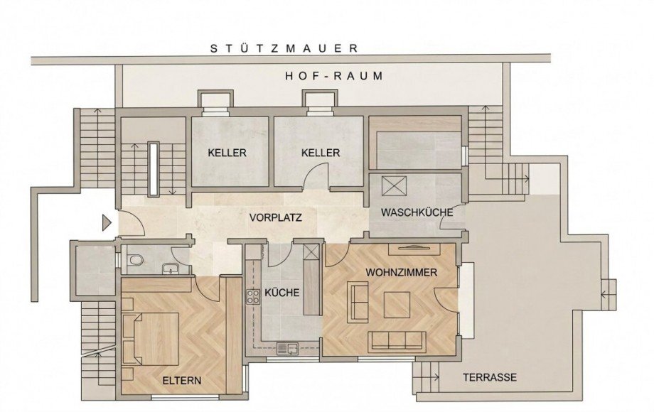 Grundriss Obergeschoss Einfamilienhaus Lauterbach