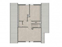 Grundriss Dachgeschoss Einfamilienhaus in begehrter Lage mit gro�z�gigem Garten