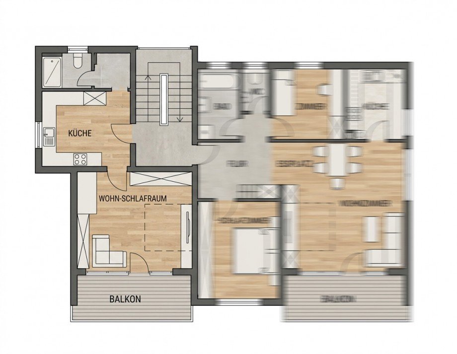 Grundriss Etagenwohnung Tennenbronn