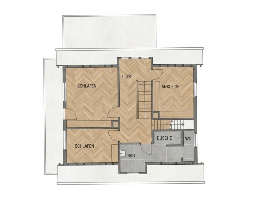 Grundriss Dachgeschoss Einfamilienhaus V�hrenbach
