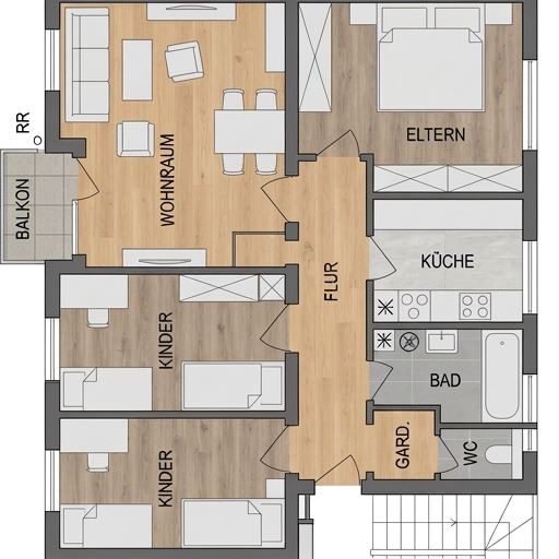 Grundriss Etagenwohnung Schramberg