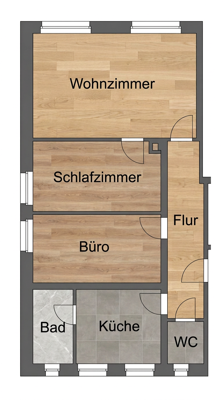 Grundriss Erdgeschosswohnung Schramberg