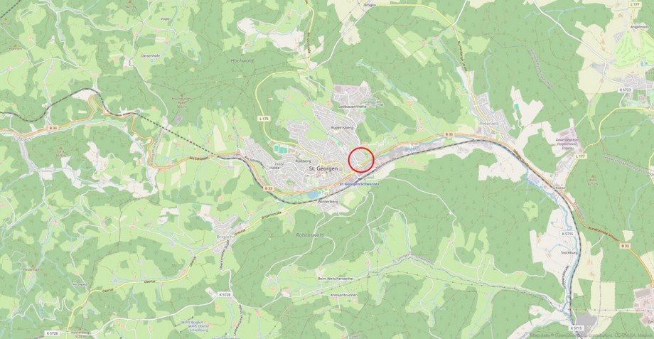 Lage Wohngrundst�ck St Georgen