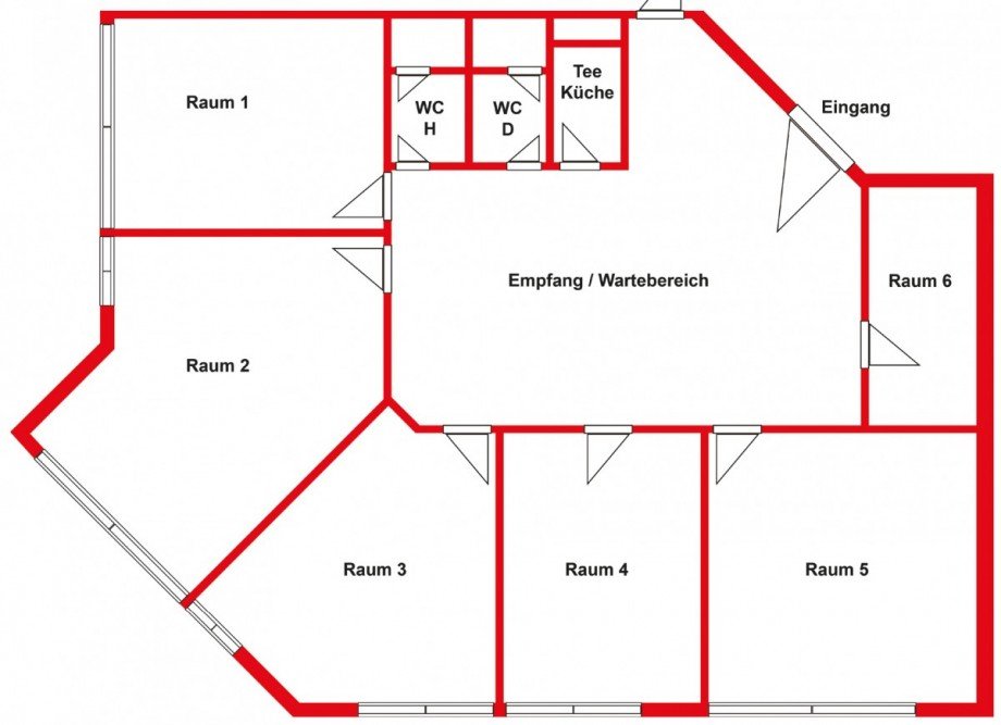 Grundriss B�roeinheit 8 B�rohaus Schramberg