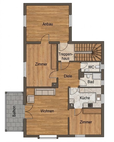 Grundriss OG Mehrfamilienhaus Schramberg