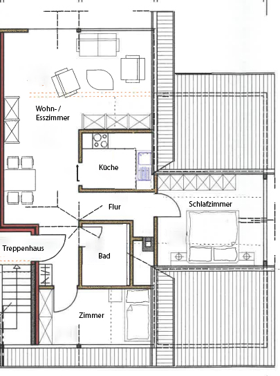 Grundriss Dachgeschosswohnung Alpirsbach
