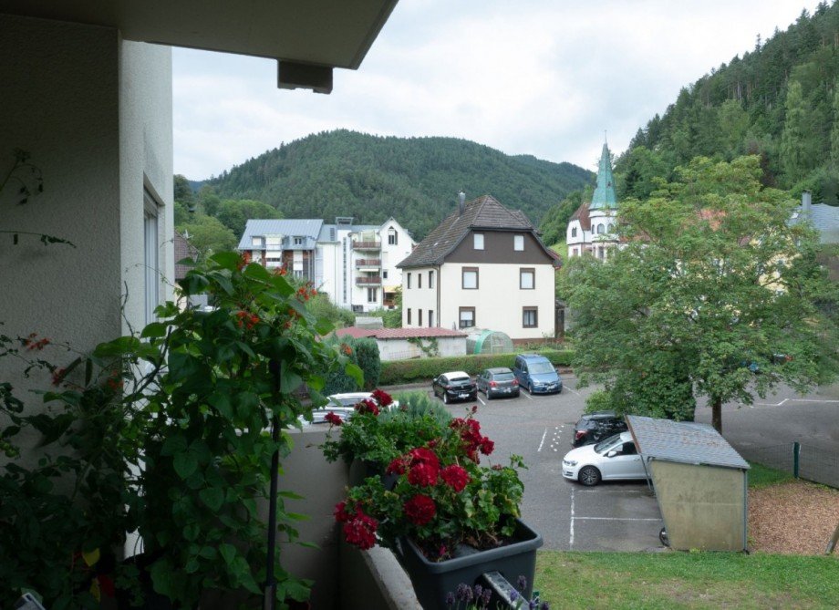 Blick vom Balkon Etagenwohnung Hornberg