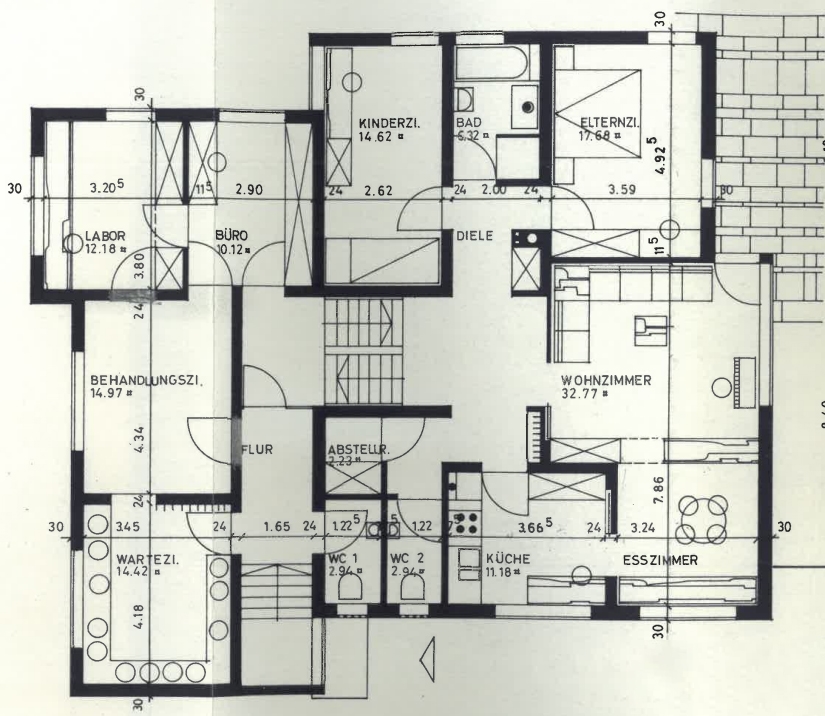 Grundriss EG Zweifamilienhaus Schramberg