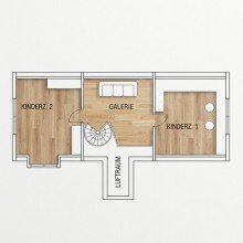 Grundriss Galerie Sch�ne 6 Zimmer Maisonette Wohnung mit 2 Balkonen in Tennenbronn zu vermieten!