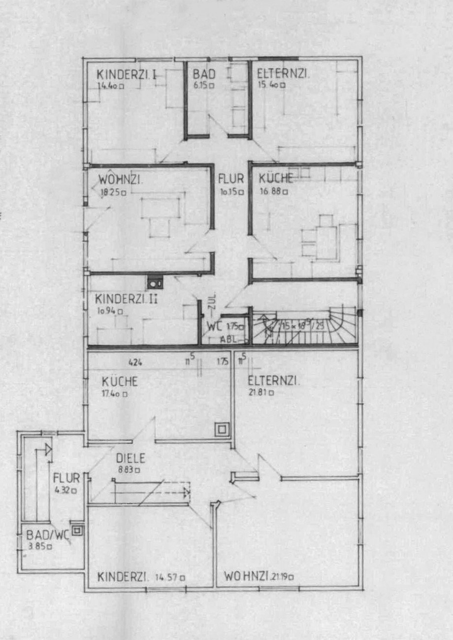 Grundriss Obergeschoss Mehrfamilienhaus Schenkenzell