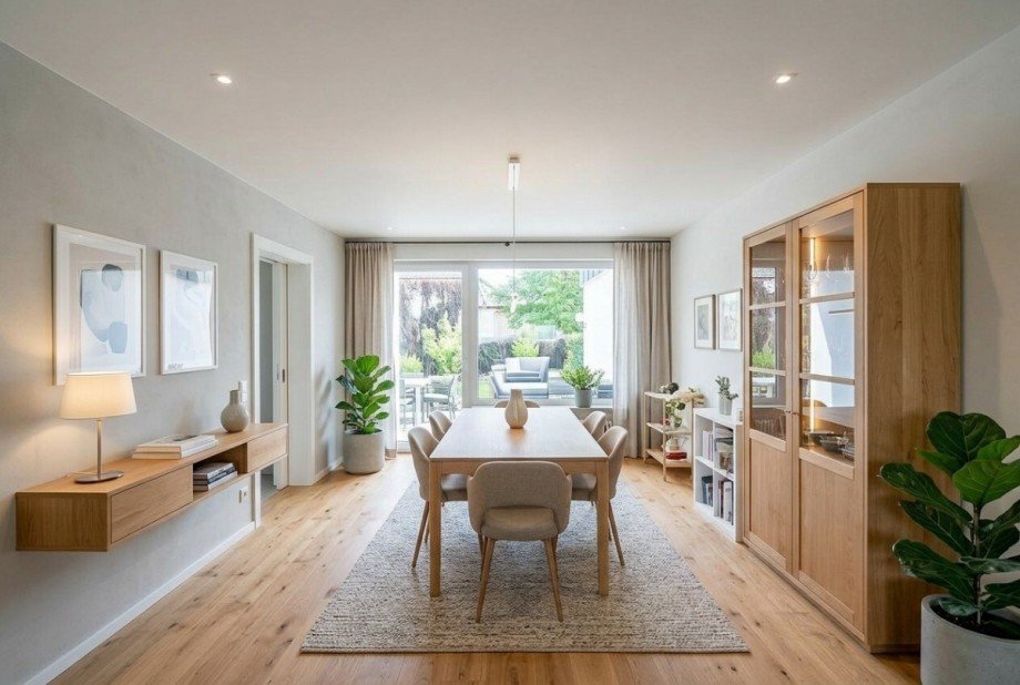 Esszimmer (wie es aussehen k�nnte - KI generiert) Einfamilienhaus Hardt