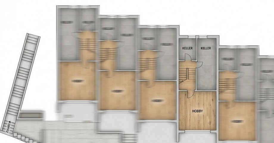 Grundriss Kellergeschoss Reihenmittelhaus Schramberg