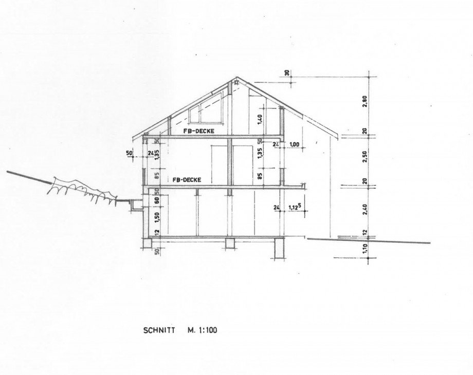 Schnitt Zweifamilienhaus Schramberg