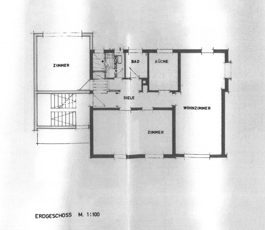 Grundriss Erdgeschoss Zweifamilienhaus Schramberg
