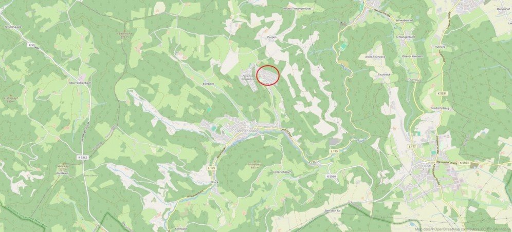 Lage Erdgeschosswohnung Tennenbronn