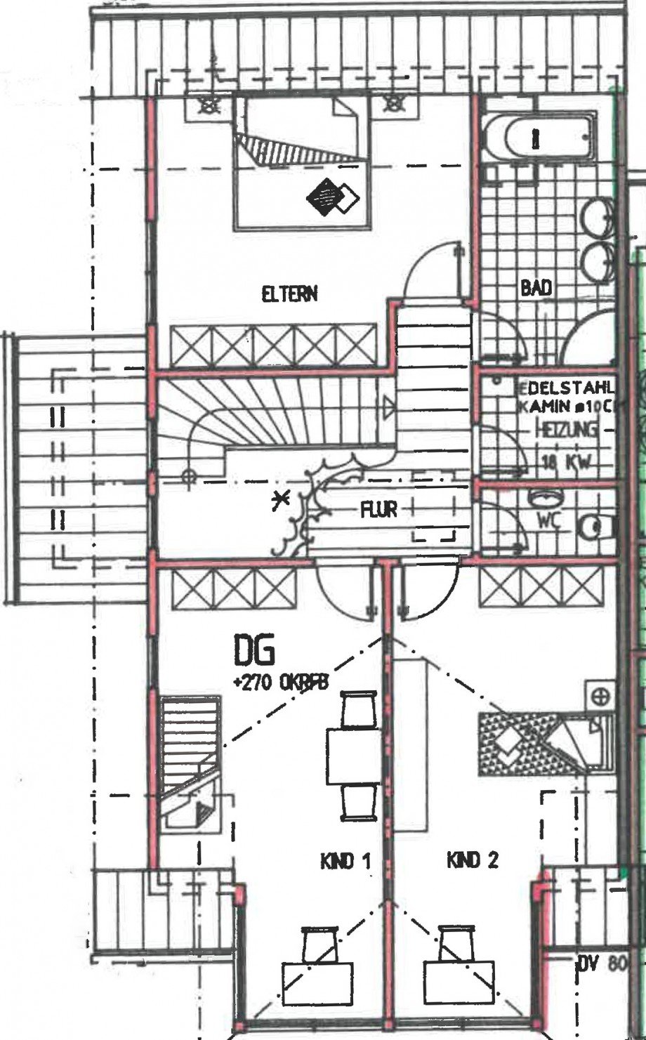Grundriss DG Doppelhaush�lfte Schramberg