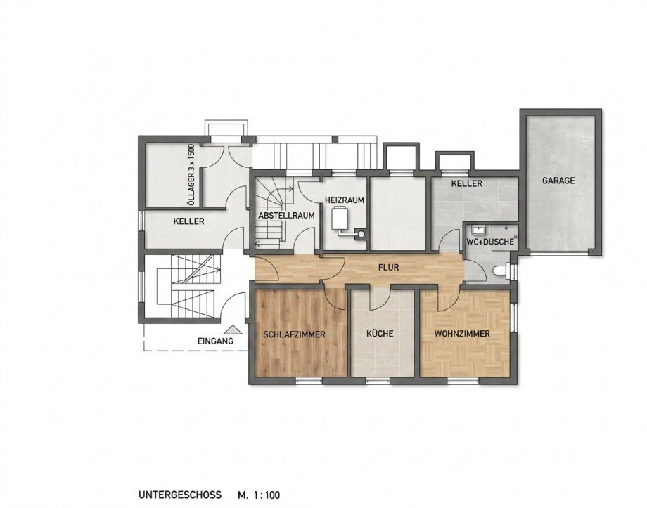 Grundriss Untergeschoss Zweifamilienhaus Schramberg