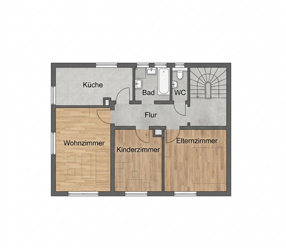 Grundriss EG Zweifamilienhaus Lauterbach
