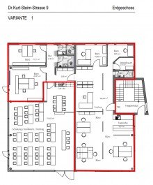 Grundriss Moderne B�rofl�che mit offener Raumaufteilung � zur Miete in Schramberg-Sulgen!