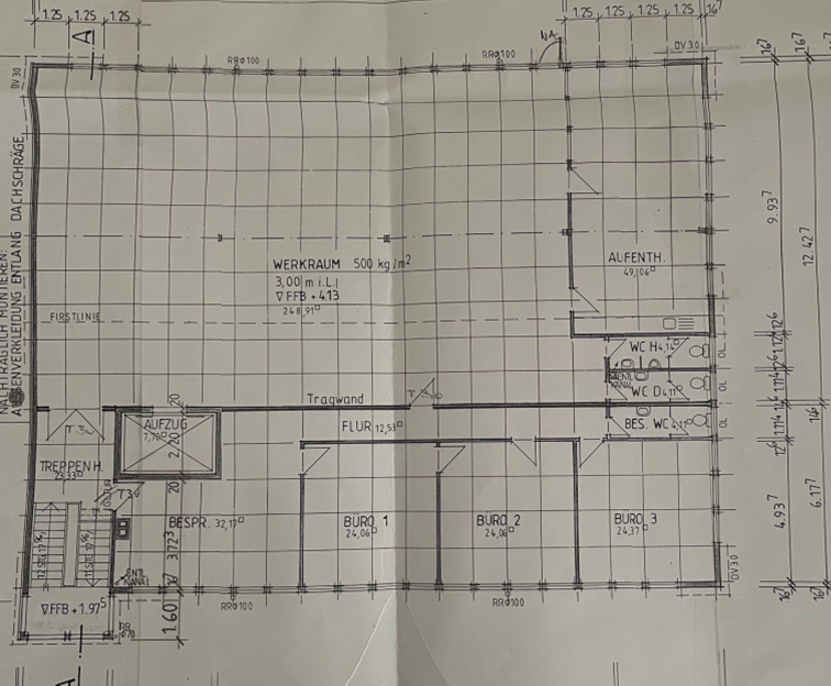 Obergeschoss Bj. 1997 Neubau Produktion Hardt