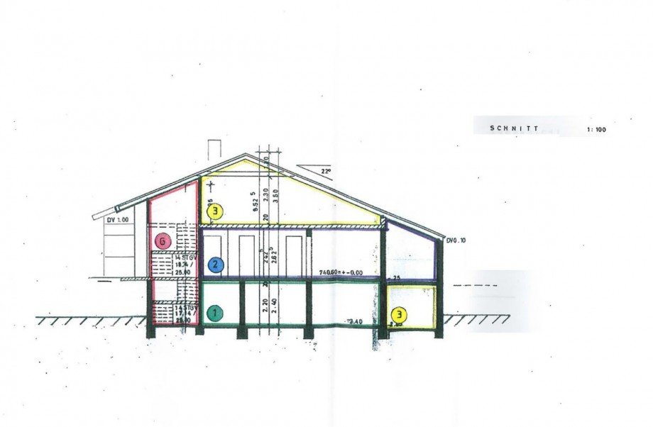 Schnitt Dachgeschosswohnung Schramberg