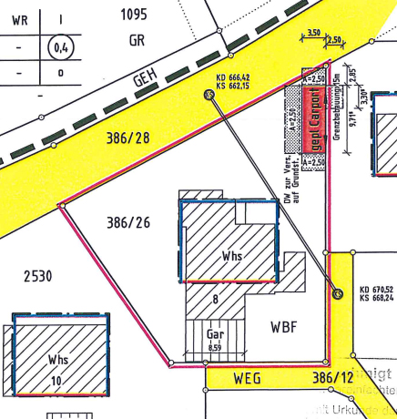 Lageplan Zweifamilienhaus Schramberg