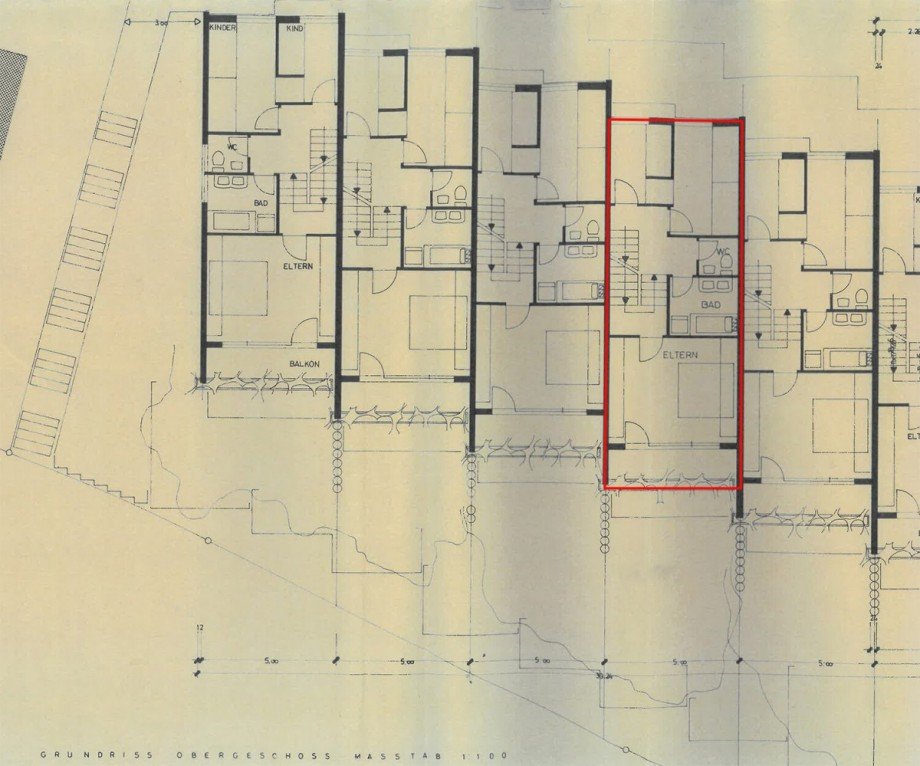 Grundriss 2. Ebene Reihenmittelhaus Schramberg