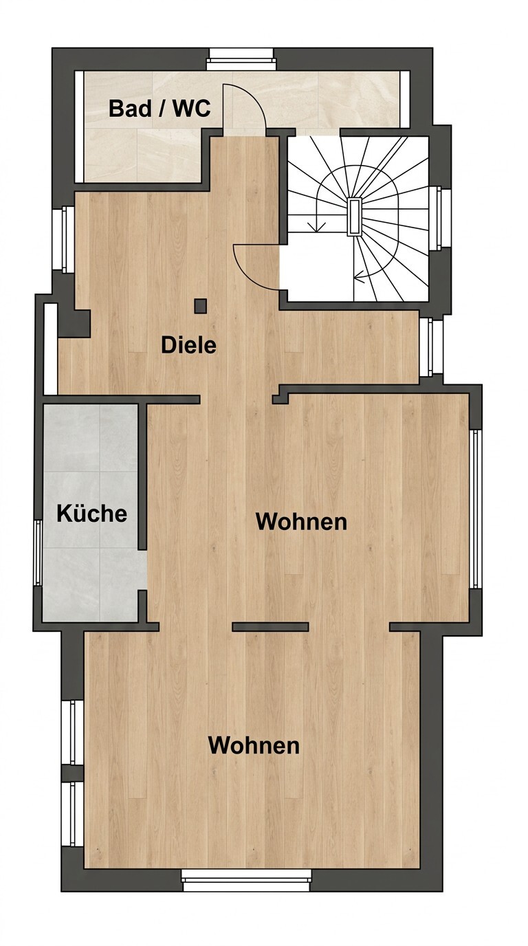 Grundriss Dachgeschosswohnung Schramberg