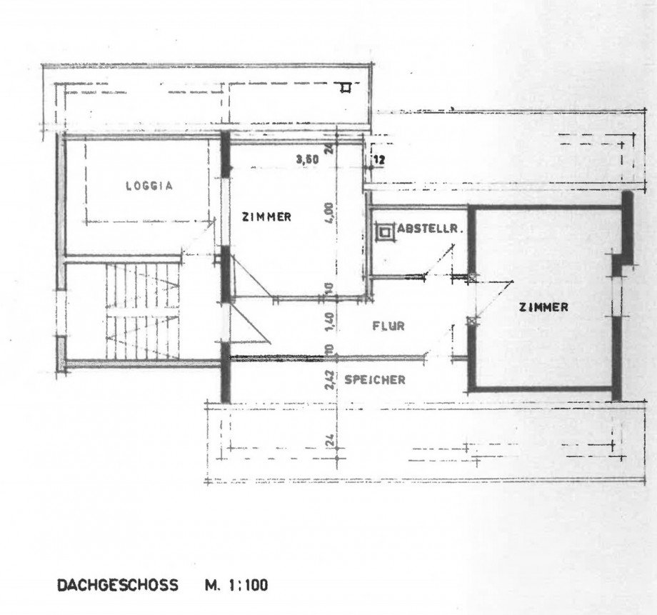 Grundriss Dachgeschoss Zweifamilienhaus Schramberg