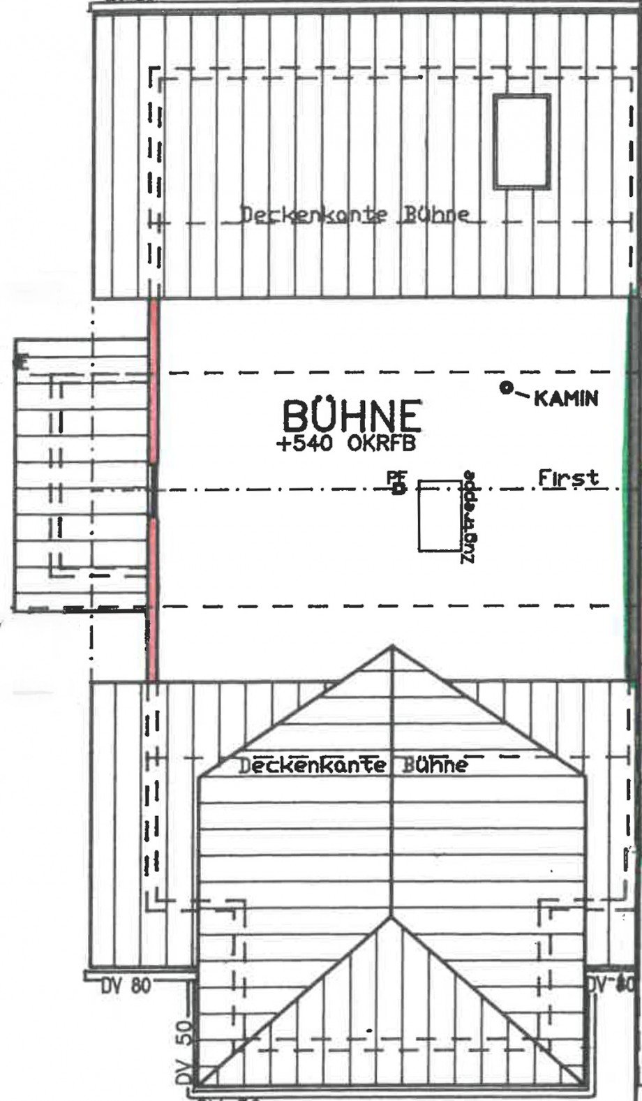 Grundriss B�hne Doppelhaush�lfte Schramberg