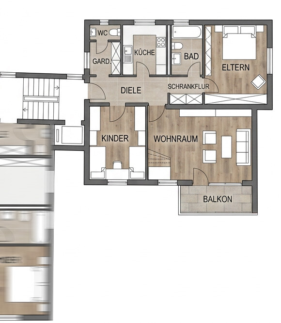Grundriss Etagenwohnung Schramberg